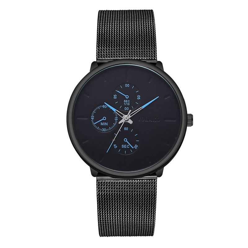 YOLAKO Brand Ultra-thin Alloy Mesh Strap Men's Fashion Watches Simple Men Business Quartz Watches Relogio Masculino Cheap Price