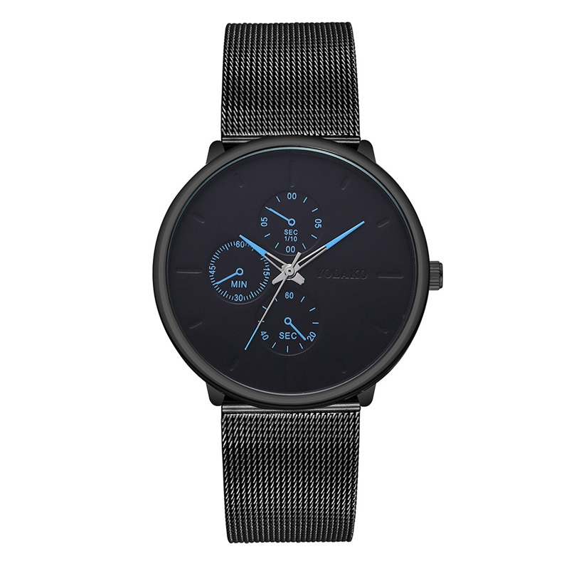 YOLAKO Brand Ultra-thin Alloy Mesh Strap Men's Fashion Watches Simple Men Business Quartz Watches Relogio Masculino Cheap Price