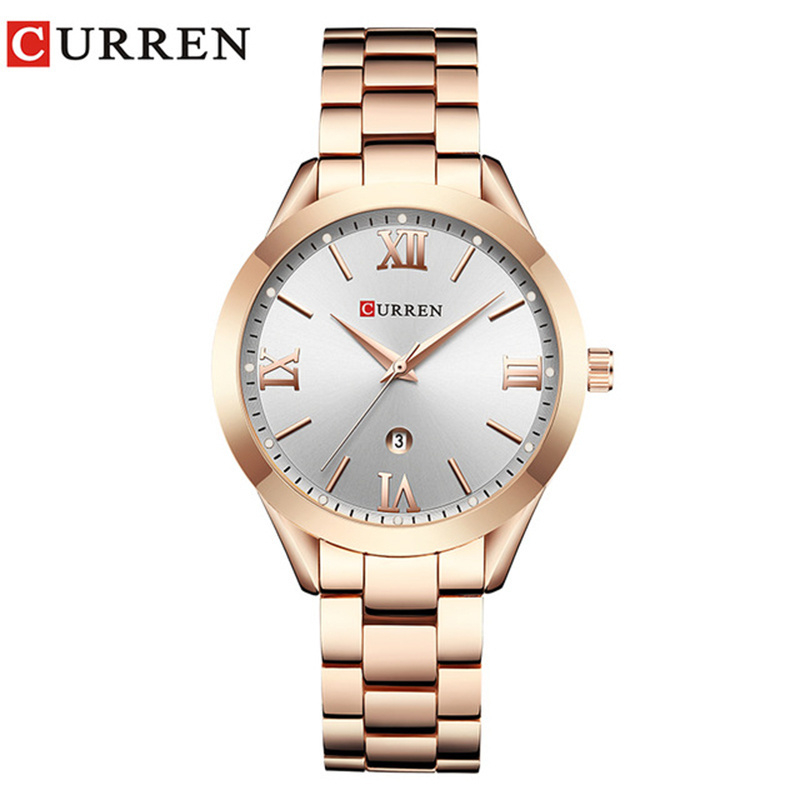 Curren 9007 Watch Fashion Women relojes de mujer Ladies Elegant Bracelet Watch Luxury Stainless Steel Calendar Quartz Watch