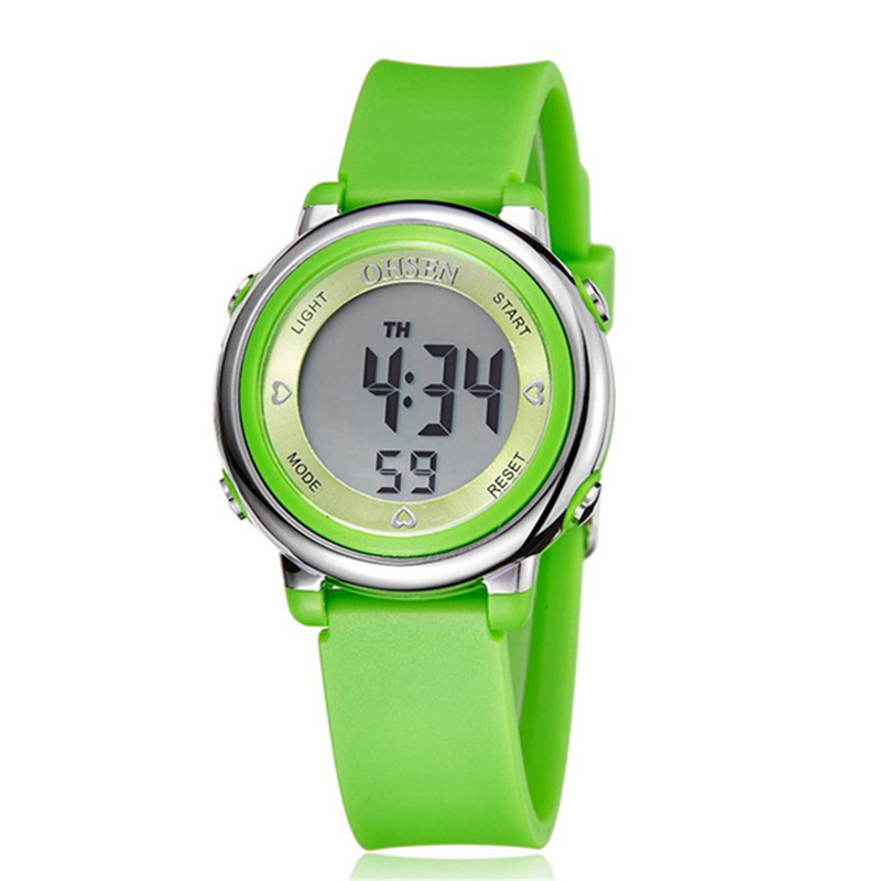 OHSEN Brand Jelly Candy Children Watch Waterproof Outdoor Digital Week Clock Student Simple Fashion Kids Sports Ohsen 1605 Watch