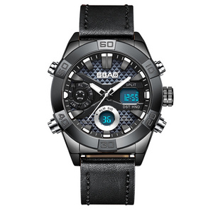 SBAO brand men's watch quartz electronic dual movement pointer luminous calendar week multi-function 30M waterproof men's Watch