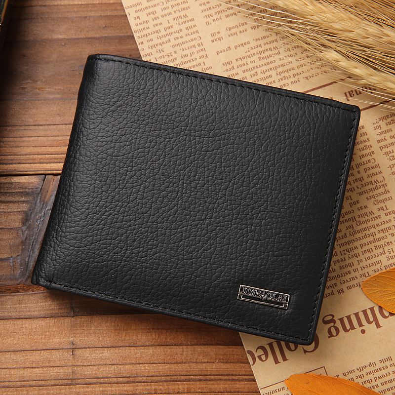 Portefeuille Homme JINBAOLAI Brand High Quality Leather Men Wallet Short Pocket Coin Purse Business Card Holder Money Bag Wallet