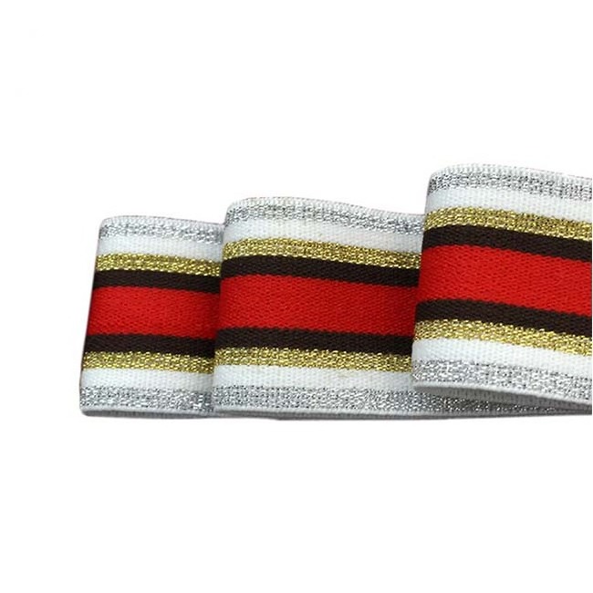 Fashion Shiny Glitter Jacquard Elastic Edge Band Nylon Colorful Elastic Webbing For Waist