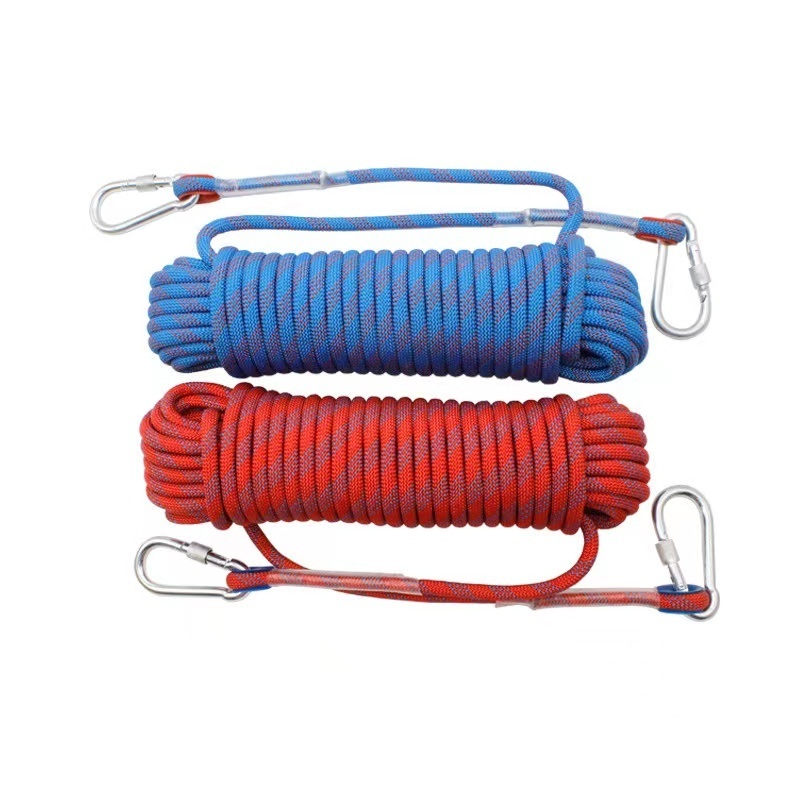 Wholesale 10.5mm Static Outdoor climbing rock rope static polyester rope double braided rope