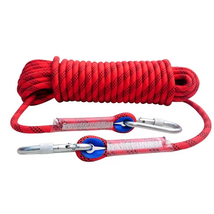 Wholesale 10.5mm Static Outdoor climbing rock rope static polyester rope double braided rope