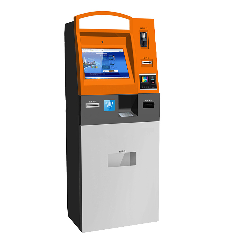 outdoor self service bill payment parking kiosk multi touch screen kiosk cash ragistar bank atm machine cash acceptor machine