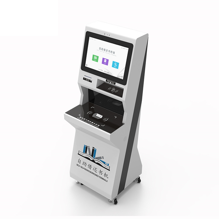 payment kiosk Book Check in and out Self Service Kiosk with RFID Reader