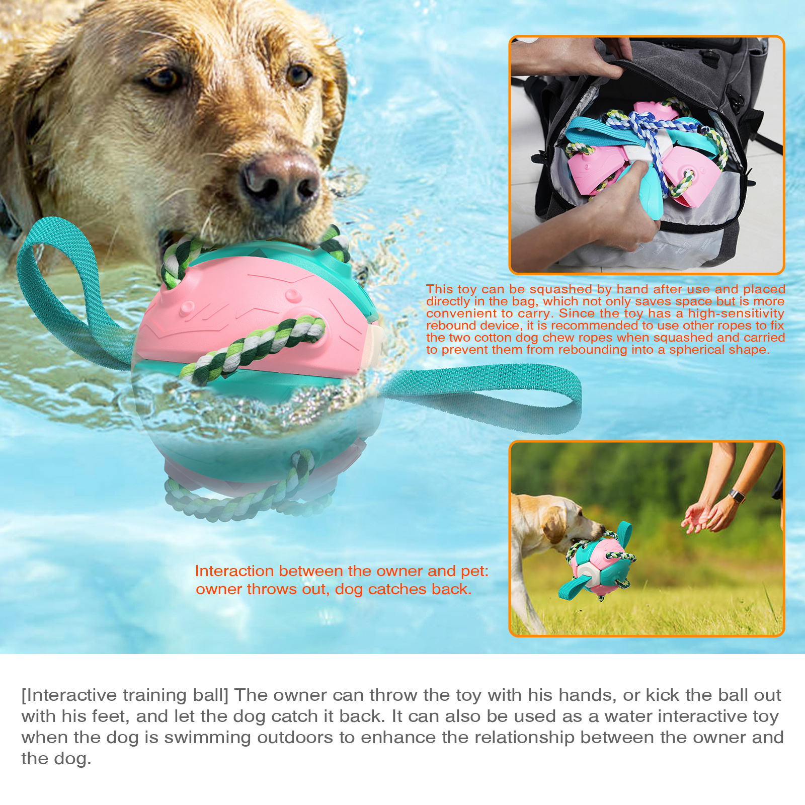 Fun Dog Catch Toy - Interactive Flying Disk for Outdoor Play