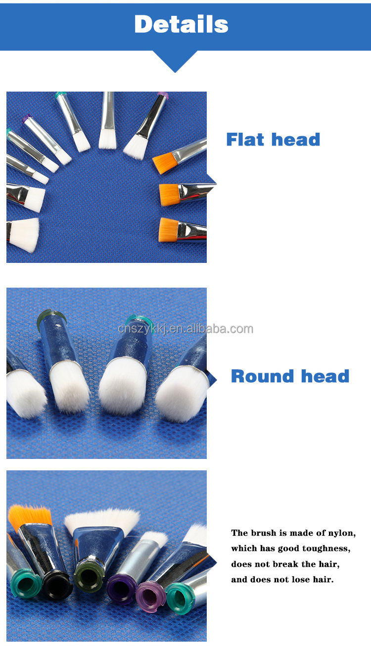 20PCS 4MM/5MM/6MM/8MM/10MM/12MM/15MM/17MM Flat Head Round Head Brush Glue Dispenser Needle 14G~27G Glue Dispensing Brush Tip