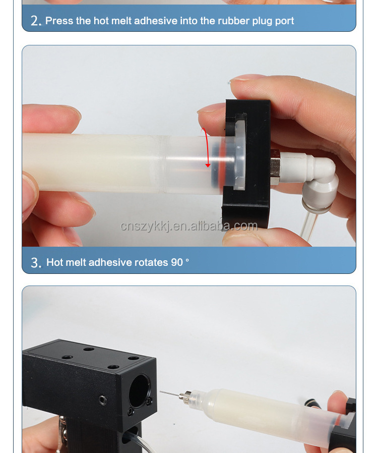 Pneumatic Pur Hot Melt Glue Gun For Sticking Mobile Phone Holder Manual Heating Glue Dispensing Gun