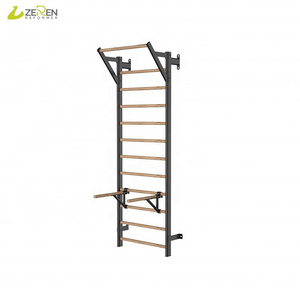 wall mounted  wall bars stretch wooden wall ladder home gym for kids swedish ladder gym