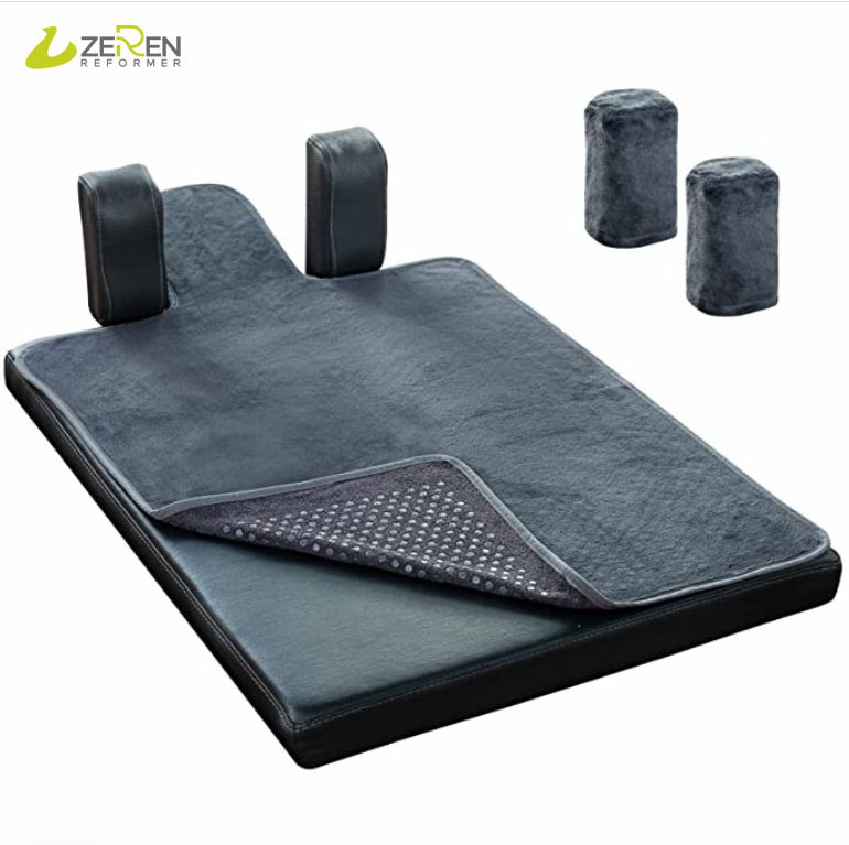 Custom Logo Reformer Bed Sweat Absorbing Anti-Slip Reformer Pilates Cover PU Rubber Yoga and Pilates Reformer Mat Towel