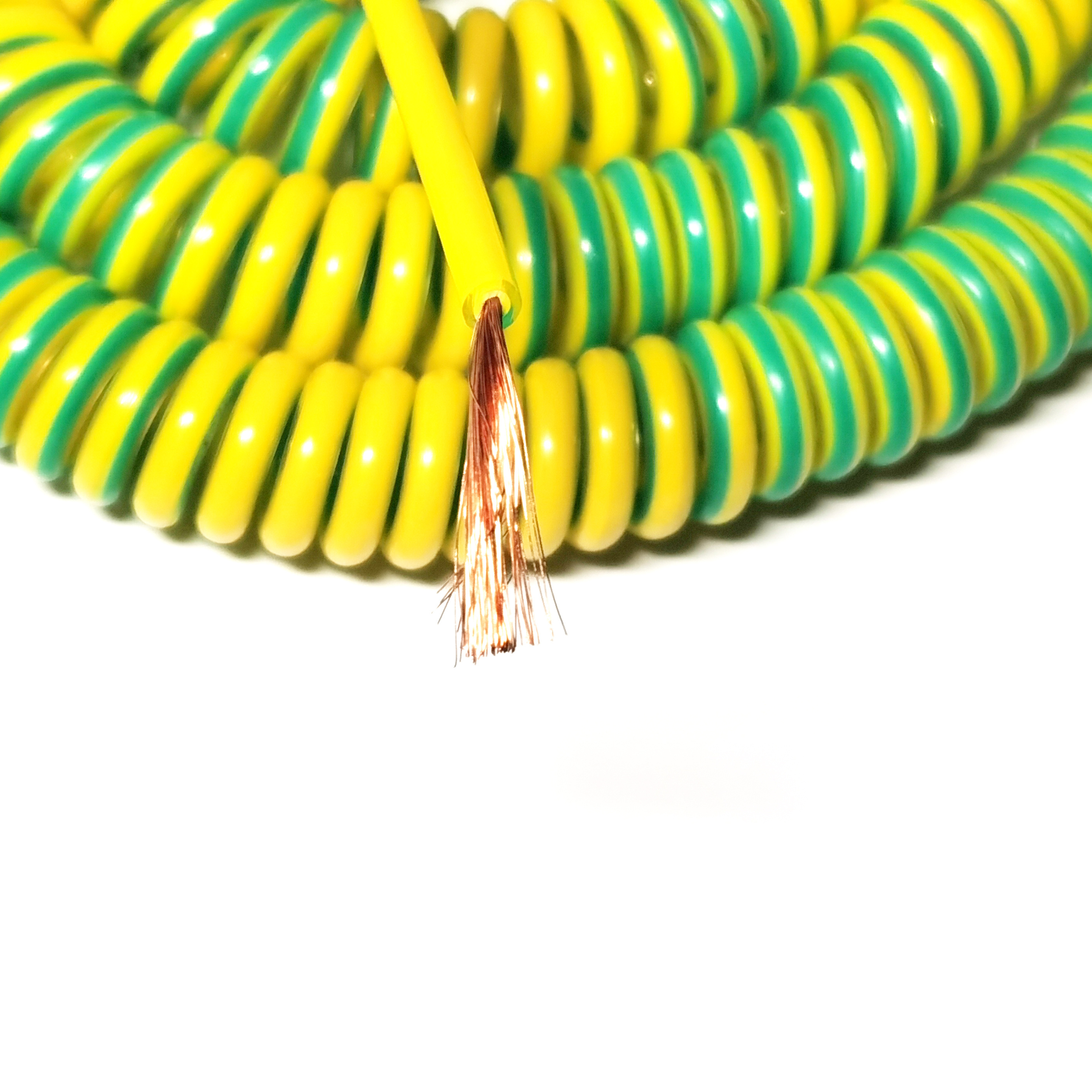 Electrical Flexible Copper Cable 2 3 4 5 6 Core PVC PU PUR Electrical Retractable Spiral Cable Wire Spiral Power Cable