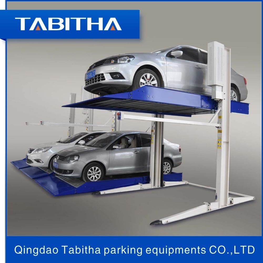 Double or two level 2 post hydraulic car parking lift CE certificate