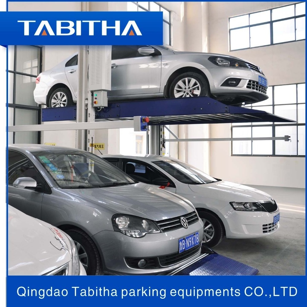 Double or two level 2 post hydraulic car parking lift CE certificate