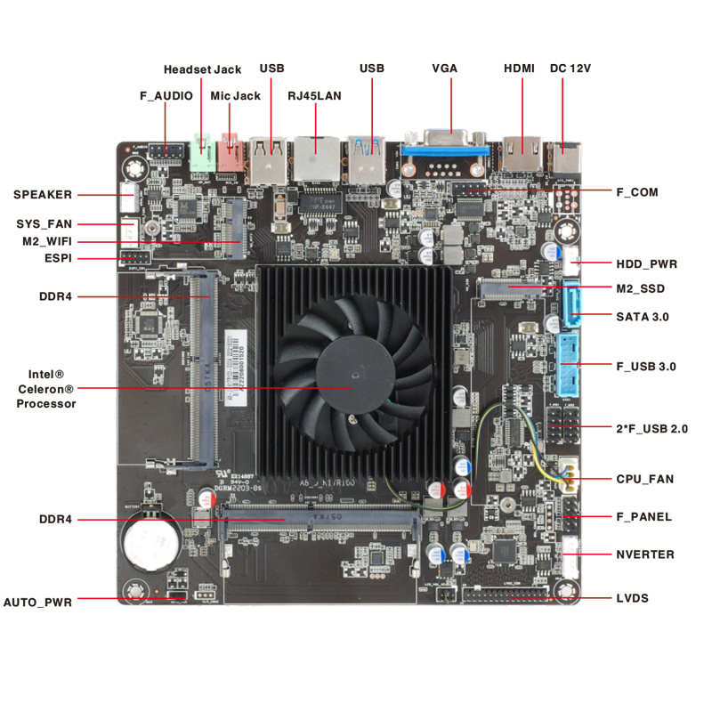 N5095 Motherboard Onboard Cpu Combo Set Mini itx All-in-One Motherboard Factory Support OEM