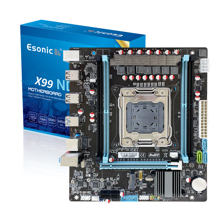 Esonic X99 Motherboard PC Server Mainboard 4xDDR4 Support Core I7 Xeon E5 v3/v4 cpu