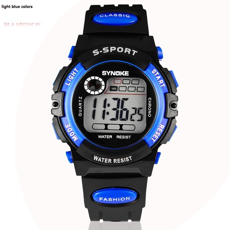 SYNOKE Brand Men Sports Watches LED Digital Quartz Fashion Watch Outdoor Waterproof Fabric Wristwatches Relogio Masculino