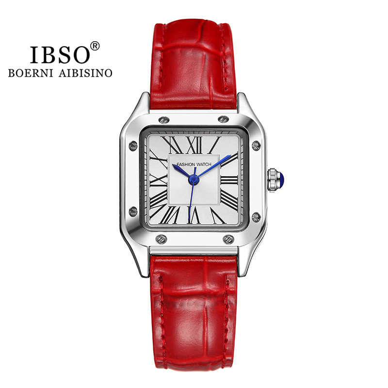 IBSO Retro Style Stainless Steel Women's Watch Elegant Gift For Lady Rome Number Dial Japanese Movement 3Bar Waterproof Watches