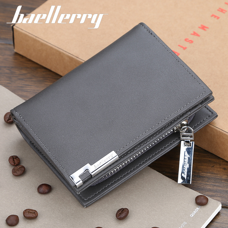 BAELLERY Wallet Men Leather Genuine Cow Leather Man Wallets With Coin Pocket Man Purse leather Money Bag Male Wallets Wholesale