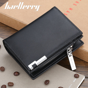 BAELLERY Wallet Men Leather Genuine Cow Leather Man Wallets With Coin Pocket Man Purse leather Money Bag Male Wallets Wholesale