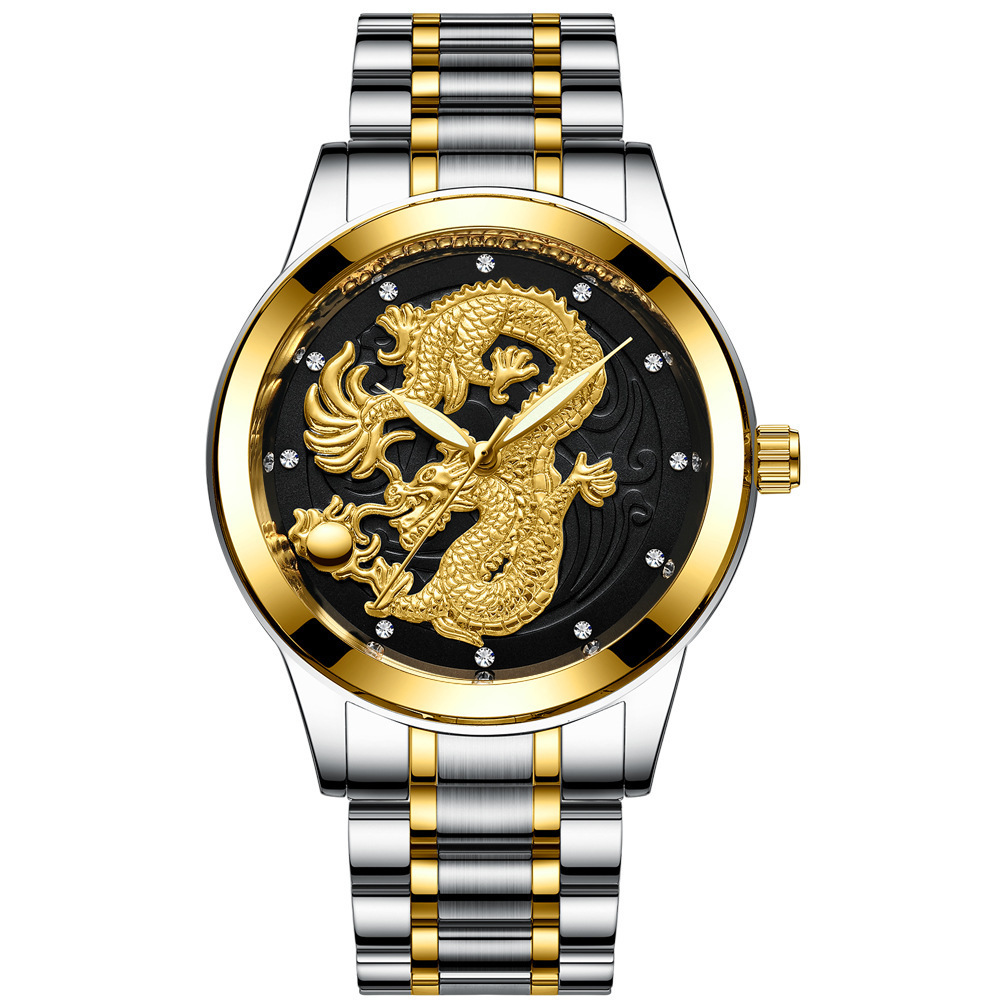 High Quality Brand FNGEEN Dragon Designer Men's Wrist Watches Steel Band Men's Quartz Watches 3ATM Waterproof Watches For Men