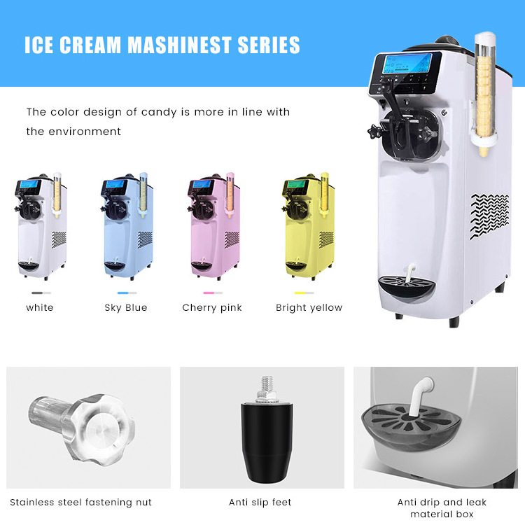 Automatic Liquid Nitrogen Table Top Roll Swirl Freeze Price Soft Serve 110 Volt Ice Cream Machine For Food Cart