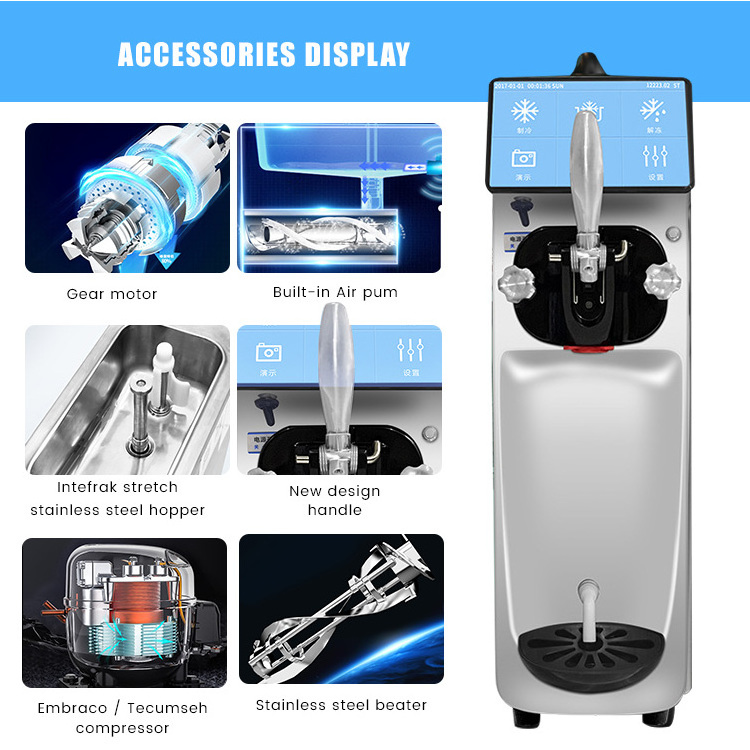Freeze Fruit Cream.machine Mini Soft Spelor Commercial Turkish Power Vending Ice Cream Machine