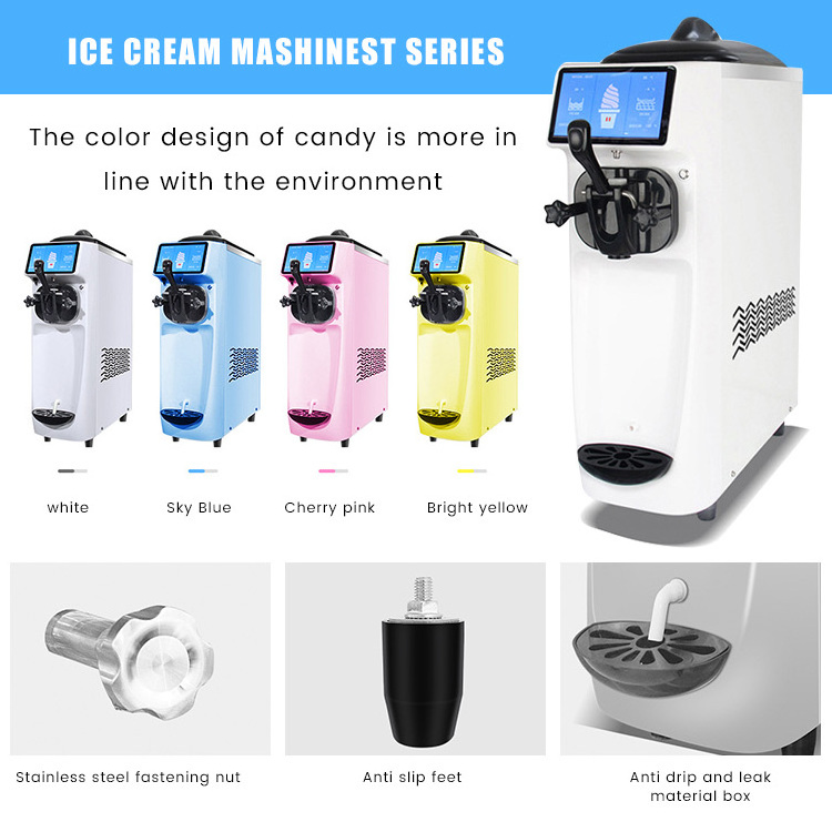 Freeze Fruit Cream.machine Mini Soft Spelor Commercial Turkish Power Vending Ice Cream Machine