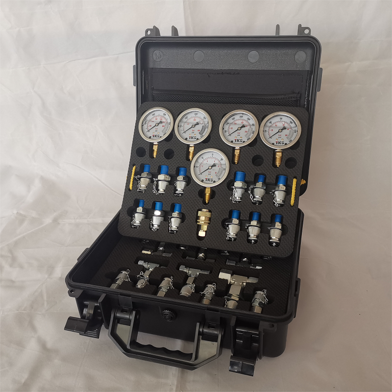 Factory Direct Supply Excavator Engine Parts Abs Hydraulic Pressure Gauge Set Pressure Test Kit