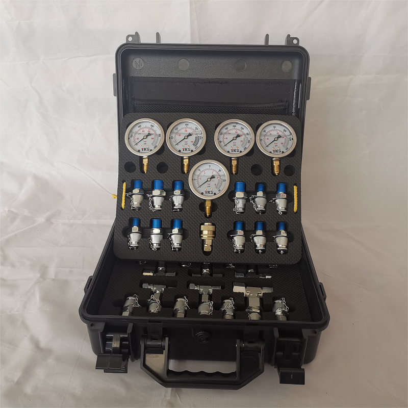 Factory Direct Supply Excavator Engine Parts Abs Hydraulic Pressure Gauge Set Pressure Test Kit