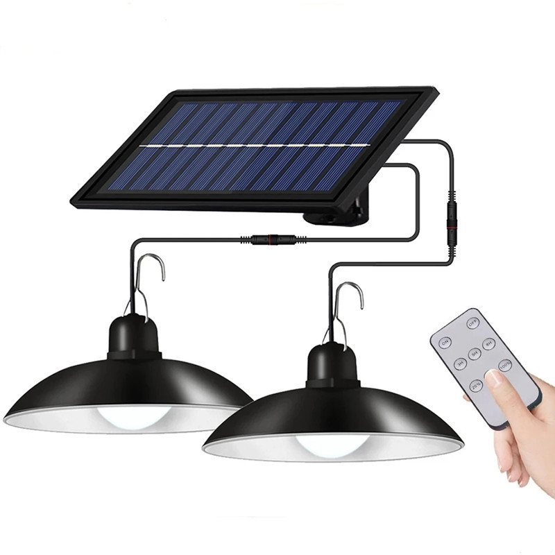 High Lumen Solar Powered Led Pendant Shed Light For Garage Shed Indoor Pull Wall Lamp Outdoor Corridor Garden Yard