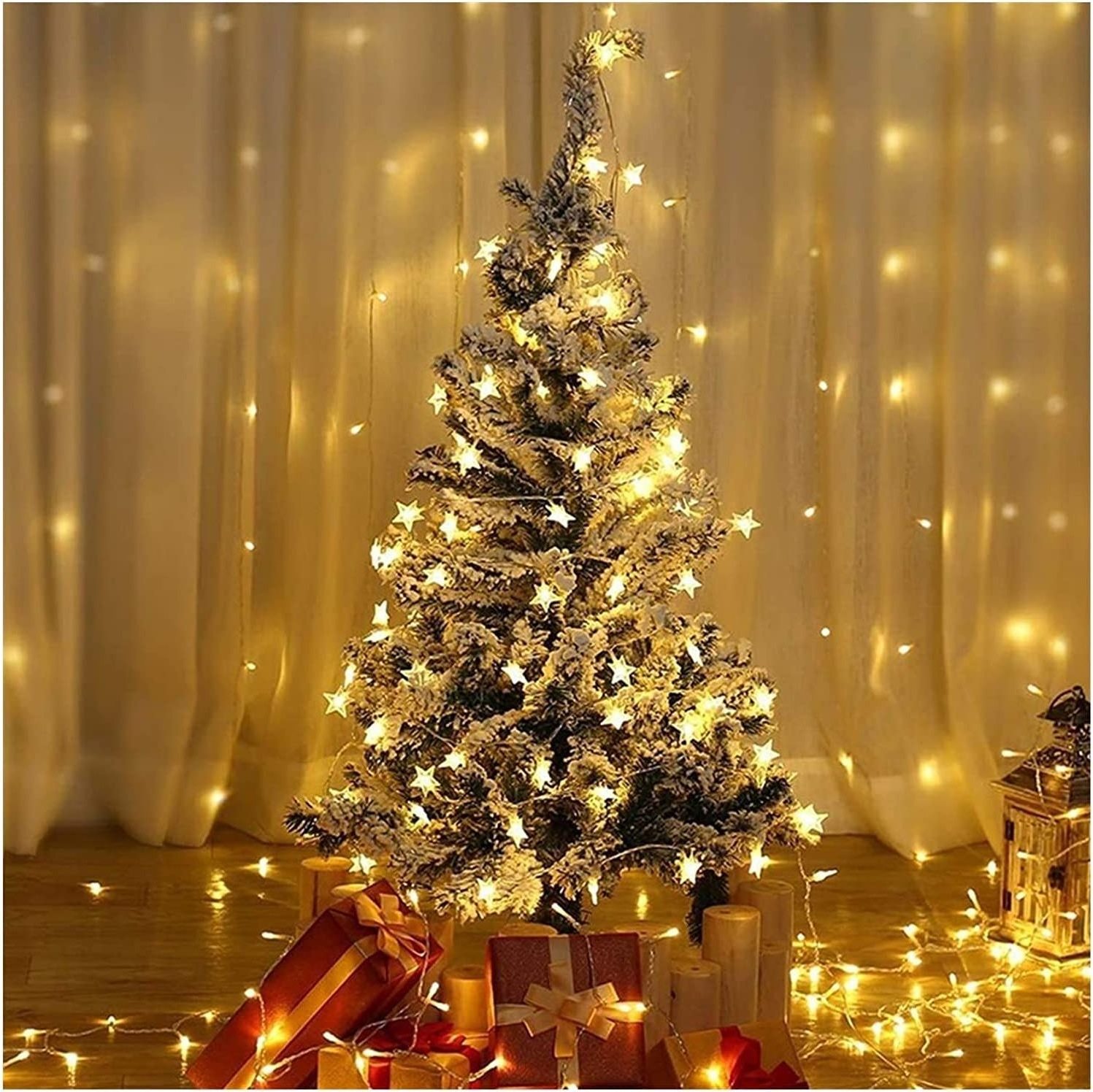 TAIKOO Star LED Fairy Lights  Christmas Bedroom Party Wedding Xmas Tree LED String Light for Decoration Christmas Indoor Outdoor