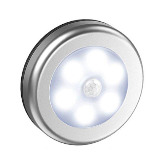 TAIKOO Battery Powered Night Light Display Round Mini Cabinet Motion Sensor Wardrobe Led Kitchen Under Cabinet Closet puck Light