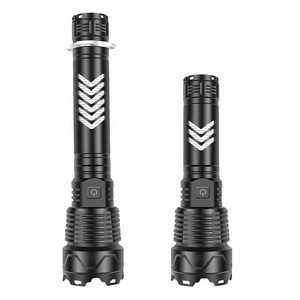 Taikoo zoomable tactical self camping sports outdoor rechargeable self defense torch light usb flashlight