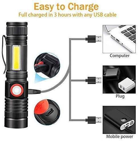 TAIKOO Working Self Defensive Focus LED flashlight Pen clip Zoom  2 in 1 Pocket Torch Flashlight T6 Magnet Camping Equipment