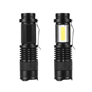 TAIKOO Inner 14500 Rechargeable Battery Mini USB charge XPE+COB LED 3 Mode Tactical Flashlight With Zoom Function