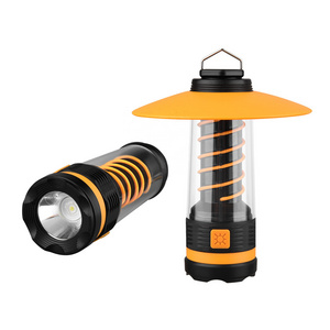 Portable Camping Hiking USB chargeable LED Super Bright Outdoor Light Multifunctional Hanging LED  Flashlight Tent Camping Lamp