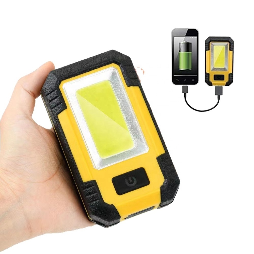 TAIKOO usb portable rechargeable cob outdoor led security flood light strip clamp mechanic  work light