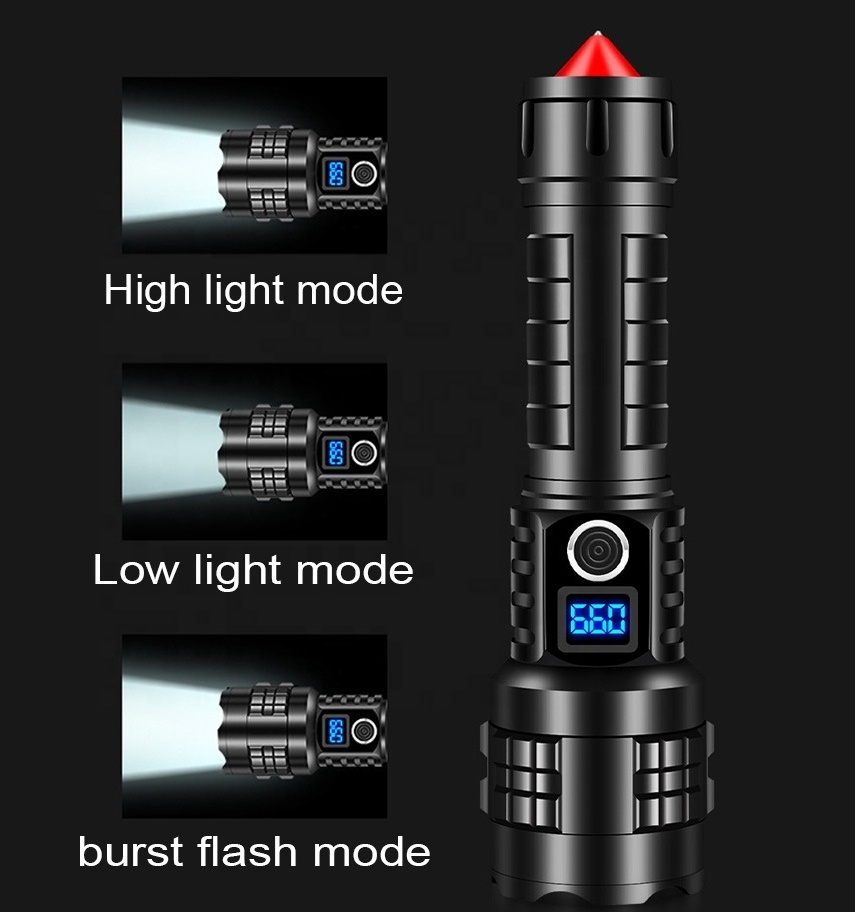 Taikoo 15000 lumens 5000mAh Zoomable Aluminum Alloy Body Rechargeable USB 26650 Battery XHP70 LED tactical Torch Flashlights