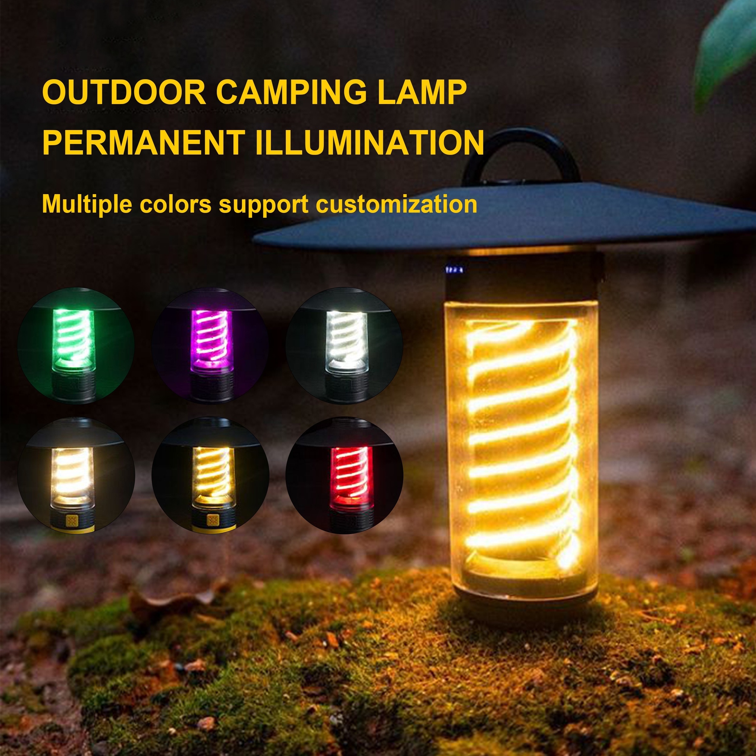 Portable Camping Hiking USB chargeable LED Super Bright Outdoor Light Multifunctional Hanging LED  Flashlight Tent Camping Lamp