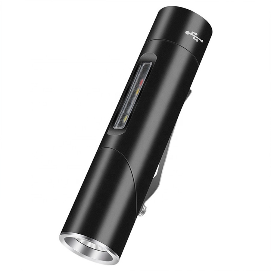 Taikoo mini usb 90 degree tactical emergency hotel cool led ultra high lumen power bank rechargeable flashlight torches