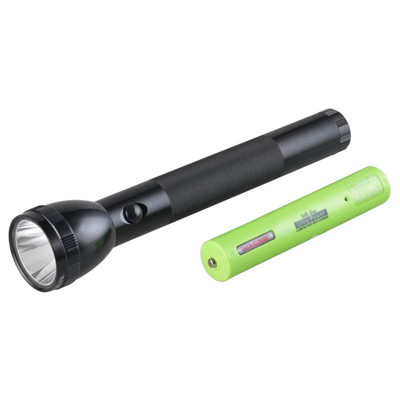 Heavy-Duty Black 4-D Cell Flashlight for Task and Emergency Lighting