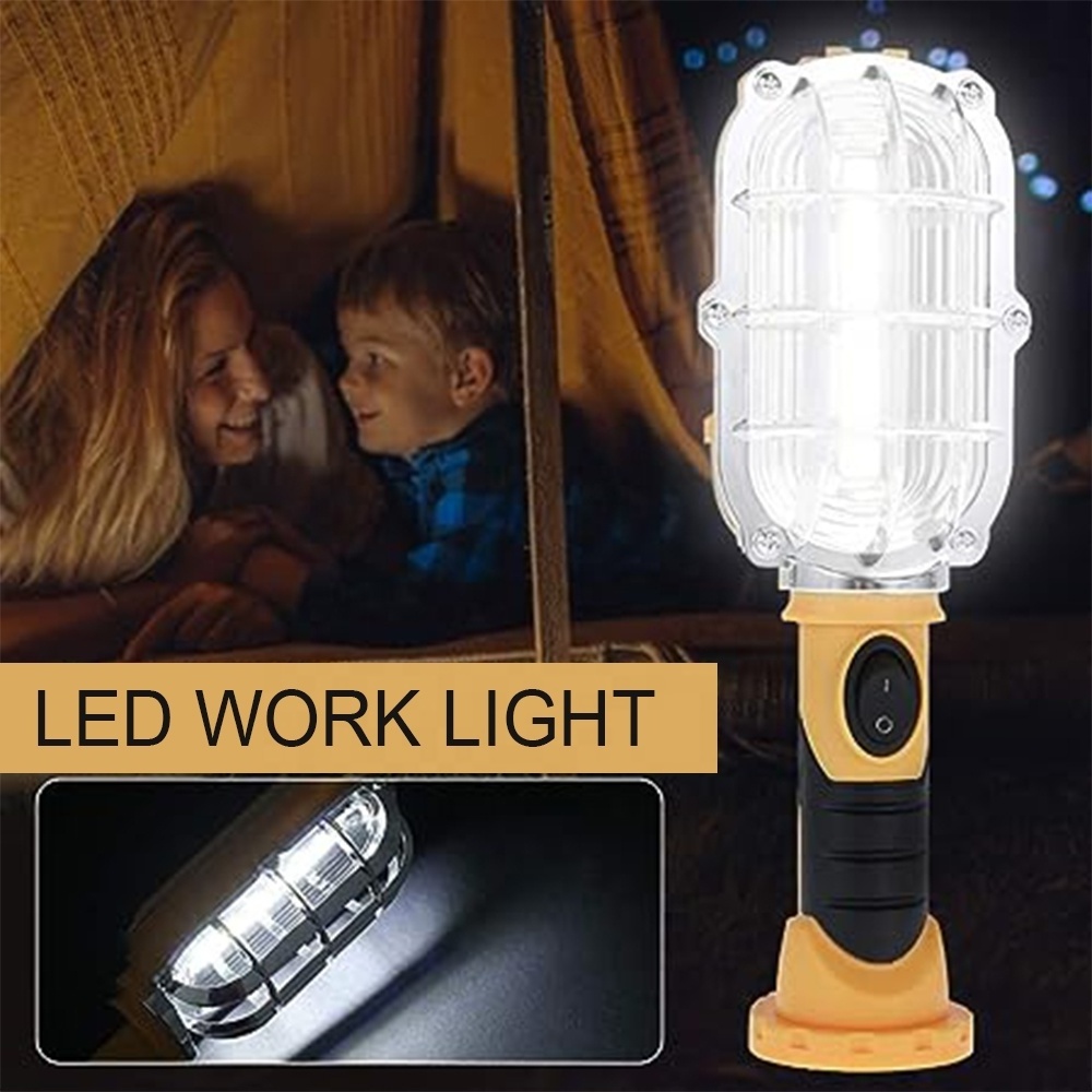 Portable cob work light tent hanging light super bright outdoor magnetic camping lanterns under hood waterproof work light