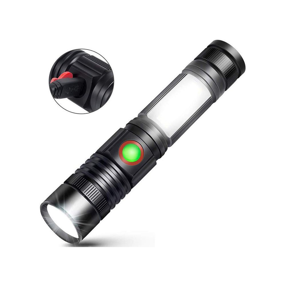 TAIKOO Working Self Defensive Focus LED flashlight Pen clip Zoom  2 in 1 Pocket Torch Flashlight T6 Magnet Camping Equipment