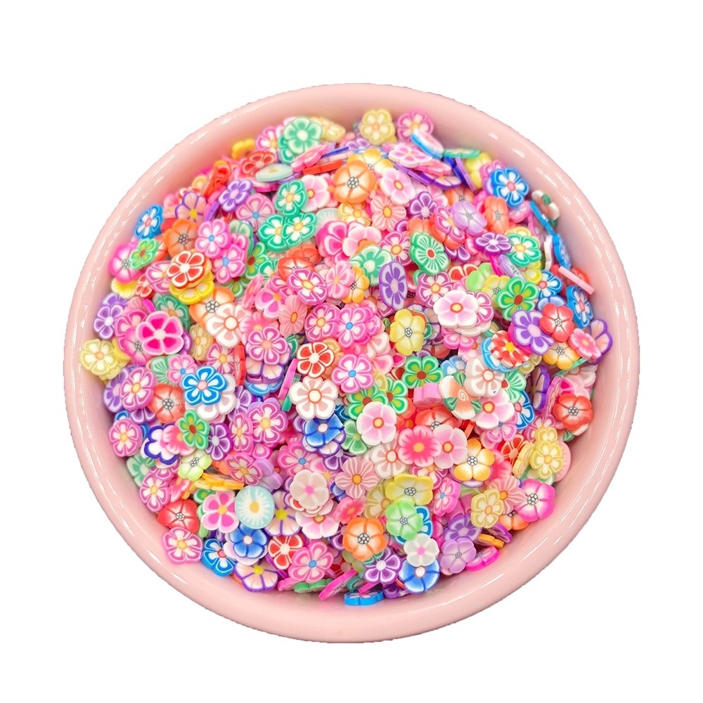 500g/bag Mixed Flower Slices Polymer Clay Sprinkles For Crafts DIY Nail Arts Decoration Slime Filling Material Accessories 5mm