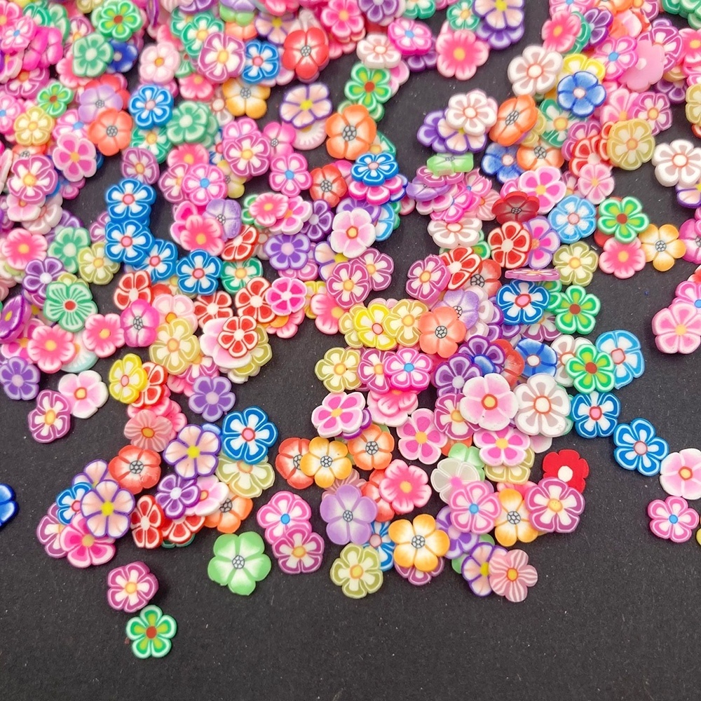 500g/bag Mixed Flower Slices Polymer Clay Sprinkles For Crafts DIY Nail Arts Decoration Slime Filling Material Accessories 5mm