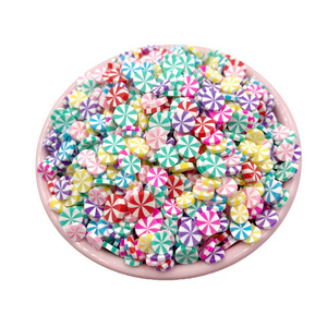 Colorful Peppermint Christmas Candy Polymer Clay Sprinkles For DIY Craft Plastic Klei Mud Particles Slime Filling Accessories