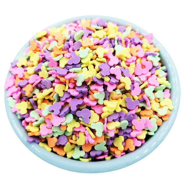 1KG Mixed 5MM Miniature Polymer Clay Fruits Heart Star Slices Fake Sprinkles for Slime and Nail Art Bag DIY Kids Collectible