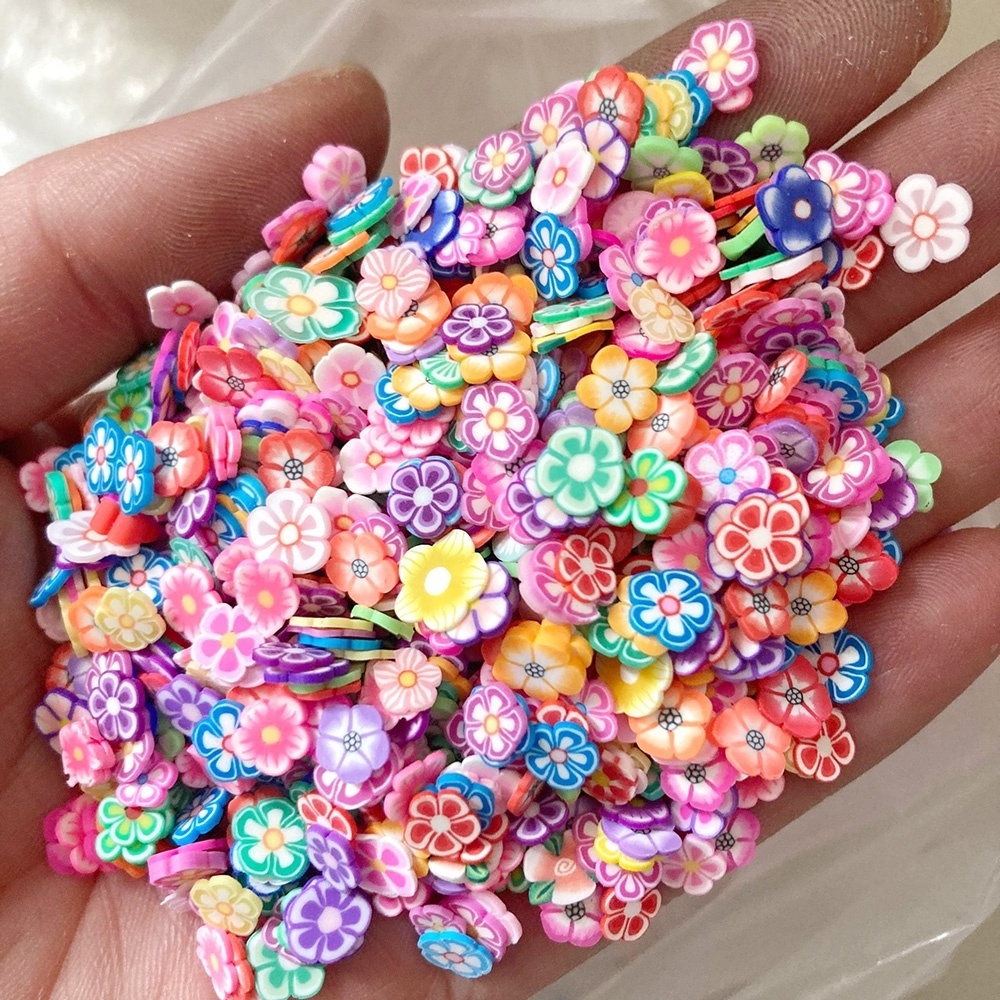 500g/bag Mixed Flower Slices Polymer Clay Sprinkles For Crafts DIY Nail Arts Decoration Slime Filling Material Accessories 5mm